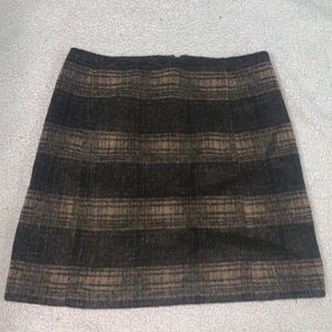 Uniqlo Plaid Wool Skirt